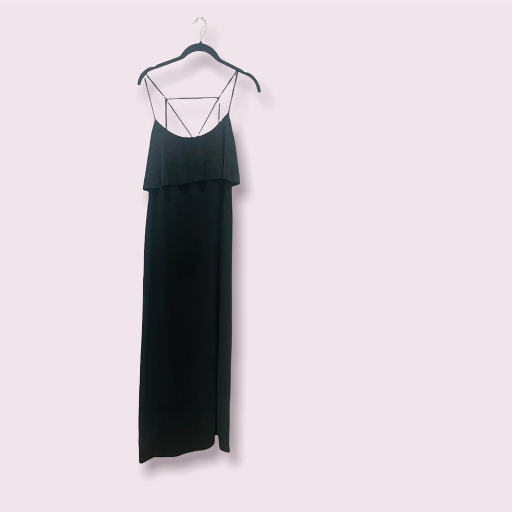 Joie 100% Silk Black Maxi Slip Dress Size Small